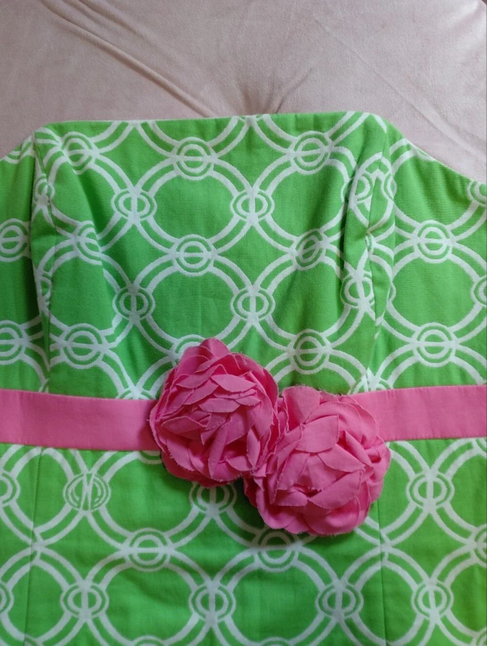Lilly Pulitzer Green and Pink Strapless Dress - Picture 8 of 8